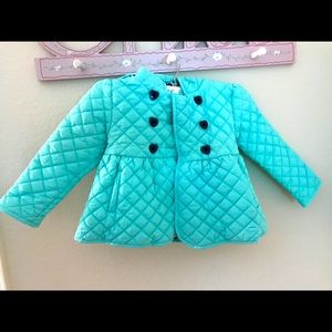 Tiffany Blue Hearts Quilted Jacket